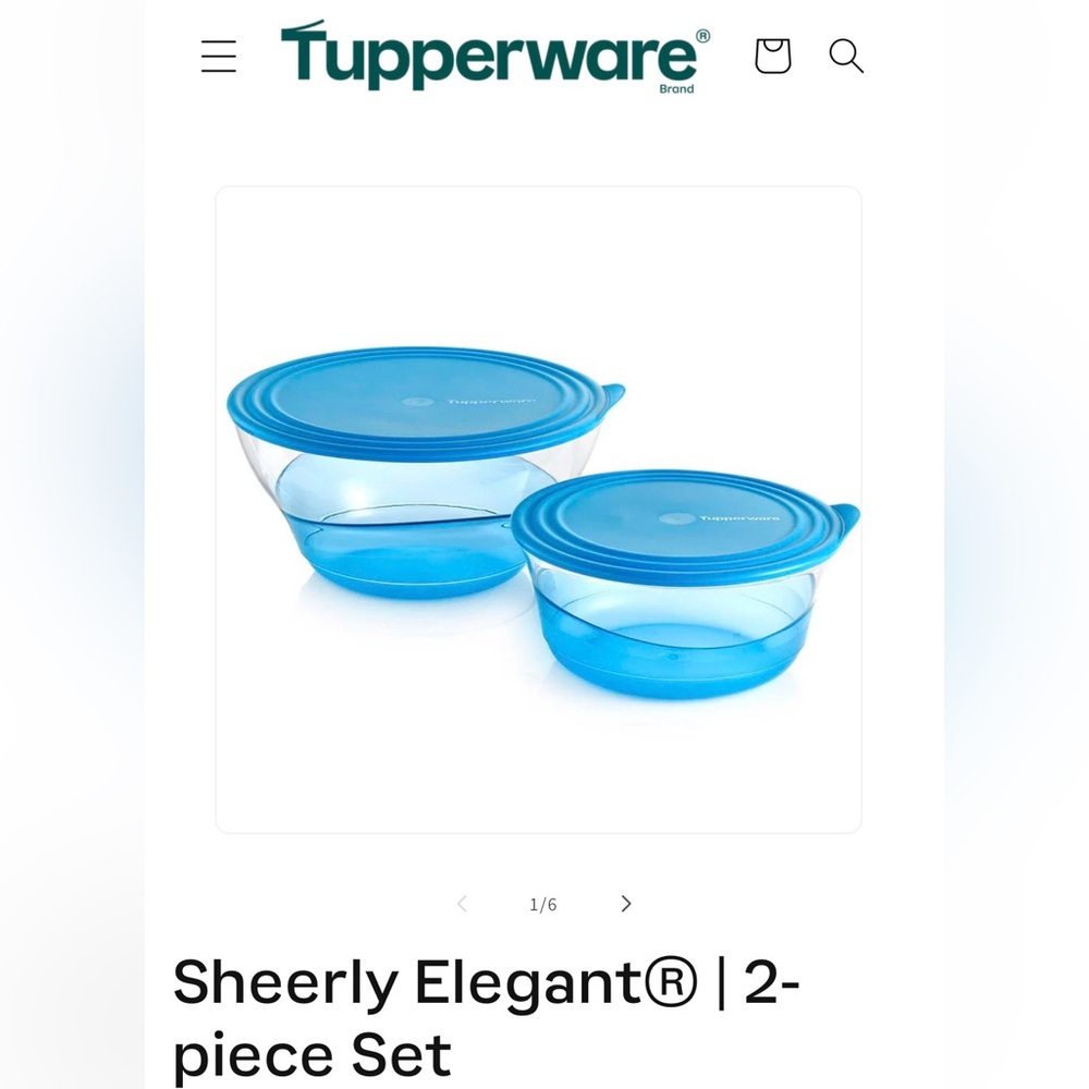 NEW (NIP) Tupperware Sheerly Elegant Bowls Set with Seals